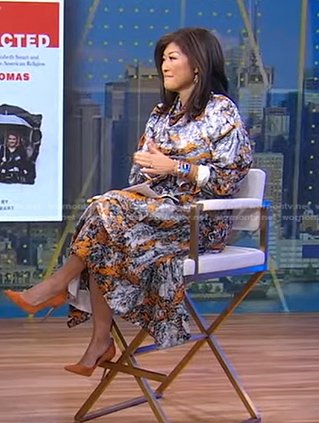 Juju’s abstract print dress on Good Morning America
