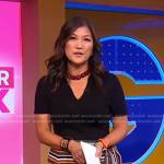 Juju’s multicolor striped skirt on Good Morning America
