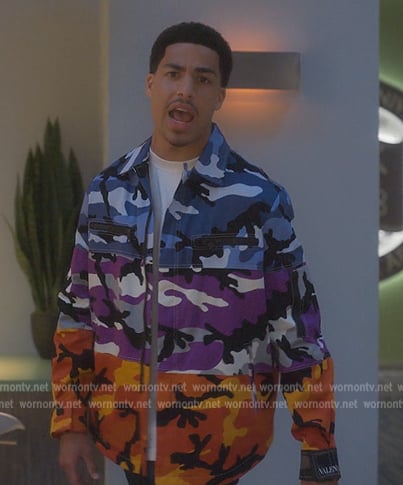 Junior’s camouflage contrast jacket on Grown-ish