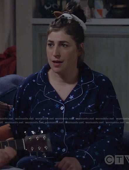 Kat’s constellation print pajamas on Call Me Kat