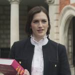Kate’s tweed jacket and ruffle blouse on You