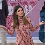 Kathy Buccio’s pink diamond print dress on Today