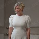 Kayla’s white puff sleeve mini dress on Days of our Lives