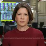 Kelly Cobiella’s red scalloped sweater on Today