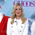 Kelsey’s white double breasted blazer on Today