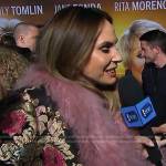 Keltie Knight’s floral coat with fur collar on E! News