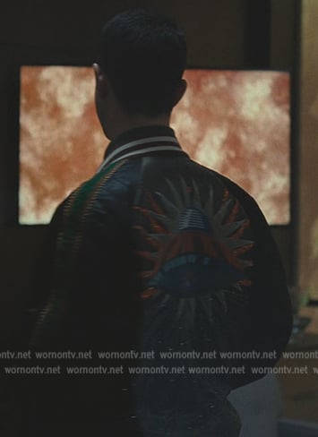 Kendall’s embellished bomber jacket on Succession