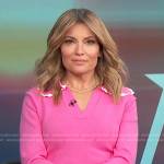 Kit’s pink collared sweater on Access Hollywood