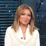 kit’s white cable knit vest on Access Hollywood