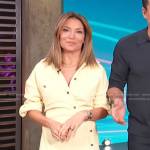 Kit’s yellow asymmetric button shirtdress on Access Hollywood