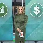 Kristen O’Keefe’s green wrap hem dress on Today