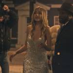 Lady Phoebe’s silver metallic fringe mini dress on You