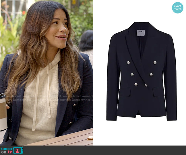 L'Agence Kenzie Blazer worn by Nell Serrano (Gina Rodriguez) on Not Dead Yet