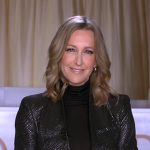 Lara’s black metallic blazer on Good Morning America