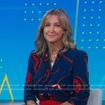Lara’s blue floral blouse on Good Morning America