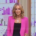 Lara’s pink open jacket on Good Morning America