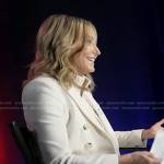 Lara’s white double breasted blazer on Good Morning America