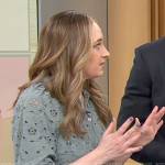 Lexie Sachs’s green eyelet dress on CBS Mornings