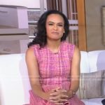 Linsey Davis’s pink tweed dress on Good Morning America