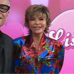 Lisa Rinna’s blue and red floral blazer dress on Today