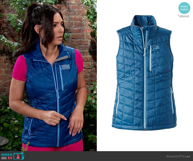 LL Bean Primaloft Packaway Vest worn by Gabi Hernandez (Camila Banus) on Days of our Lives