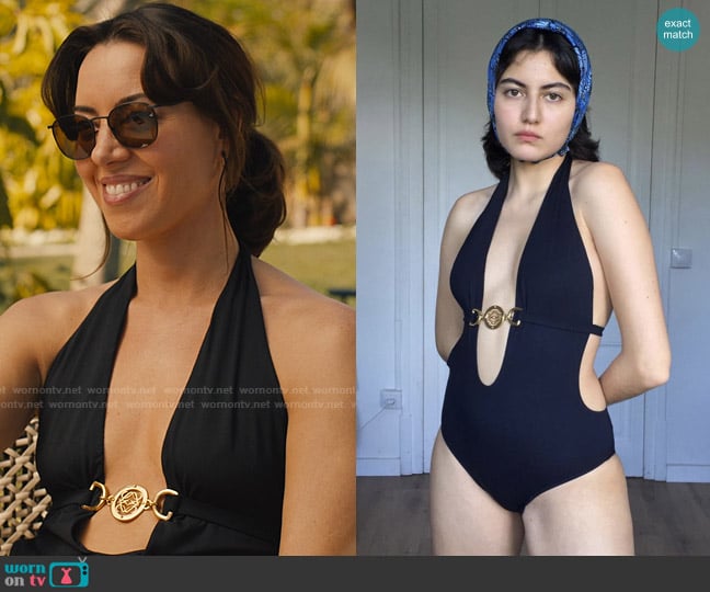 Loewe via Los Feliz Vintage Swimsuit worn by Harper Spiller (Aubrey Plaza) on The White Lotus