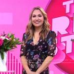 Lori’s black floral print dress on Good Morning America