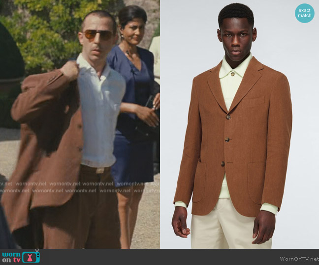 Loro Piana Madrid Sartorial Jacket worn by Kendall Roy (Jeremy Strong) on Succession