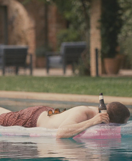 Kendall’s brown printed shorts on Succession