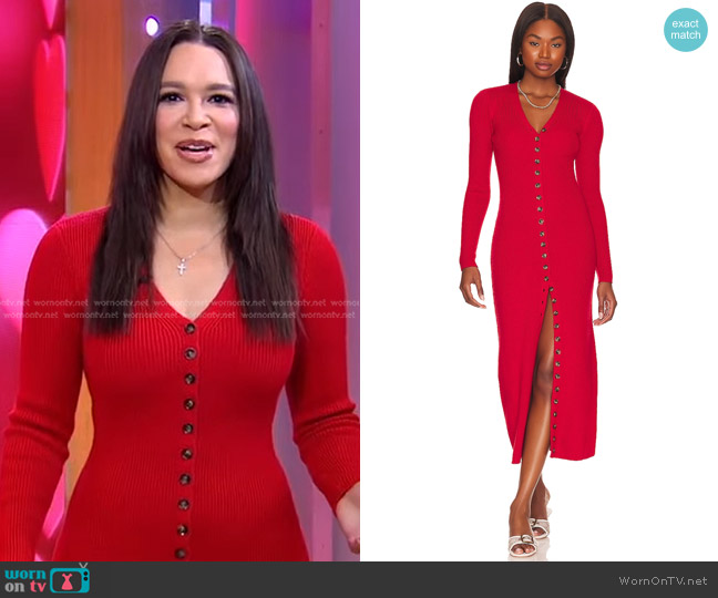 LPA Kavala Sweater Dress worn by Megan Ryte on Good Morning America