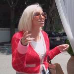 Margaret’s red embellished cardigan on The Real Housewives of New Jersey