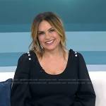 Mariska Hargitay’s black pearl embellished top on Today
