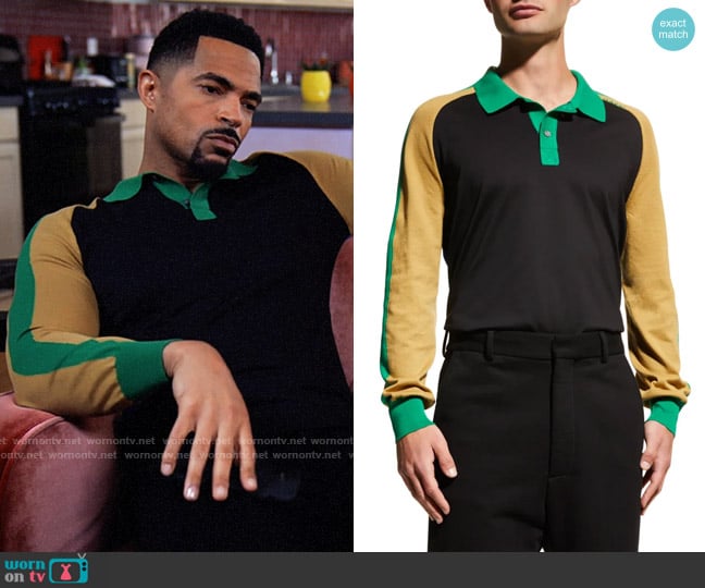 Marni Colorblock Polo Shirt worn by Calvin Rodney (Anthony Dalton) on Tyler Perrys Sistas