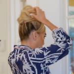 Marysol’s blue bamboo print robe on The Real Housewives of Miami