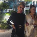 Marysol’s blue statement earrings on The Real Housewives of Miami