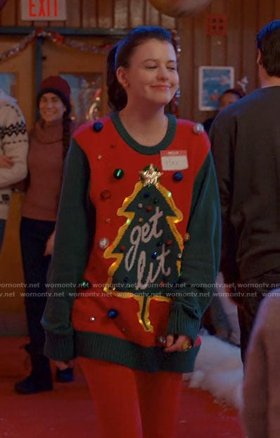 Maxine’s get lit Christmas sweater on Ginny & Georgia