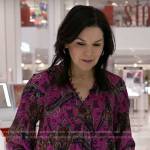 Meg Oliver’s pink paisley top on CBS Mornings