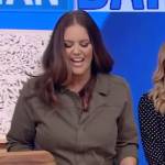 Monica Mangin’s green utility jumpsuit on Live with Kelly and Ryan