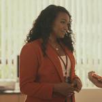 Mrs Hughes’ red tweed blazer and skirt on Bel-Air