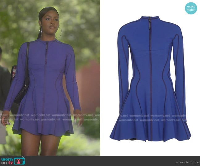 Mugler Skater Dress worn by Annika (Justine Skye) on Grown-ish