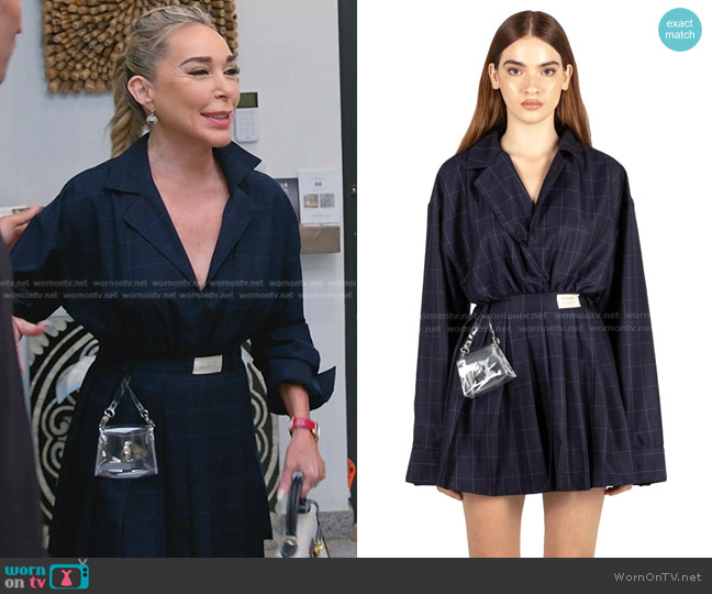 My Mum Made It V Neck Shirt Pleat Dress worn by Marysol Patton (Marysol Patton) on The Real Housewives of Miami