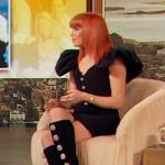 Natasha Lyonne’s black sweet heart dress on The Drew Barrymore Show