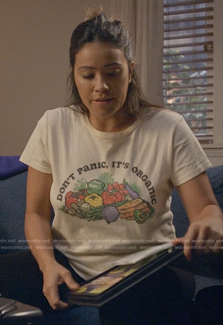 Nell’s Don’t Worry It’s Organic t-shirt on Not Dead Yet