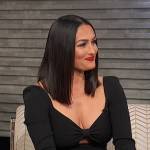 Nikki Bella’s black cutout dress on E! News