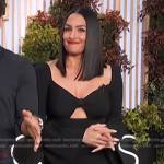 Nikki Bella’s black cutout dress on Access Hollywood