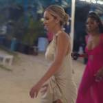 Nicole’s satin one shoulder dress on The Real Housewives of Miami