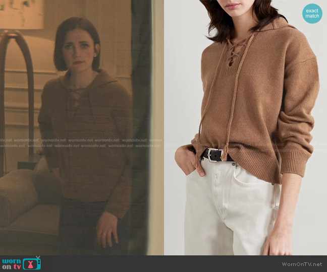 Nili Lotan Gloria Lace-Up Wool Sweater worn by Kate (Charlotte Ritchie) on You