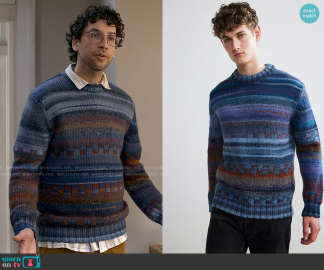 NN07 Jackson Sweater worn by Edward (Rick Glassman) on Not Dead Yet