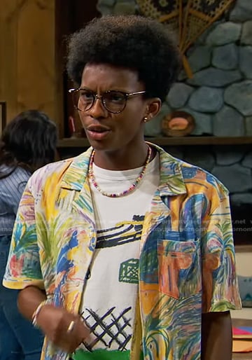 Noah’s graphic print shirt on Bunkd