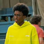 Noah’s neon yellow hoodie and pants on Bunkd